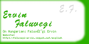 ervin faluvegi business card